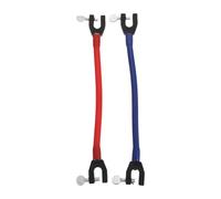 Healeved 2Pcs Ski Tip Connectors Snowboard Fixed Tools Ski Training Aid Accessories for Beginners Winter Skiing Supplies with Blue and Red Clips
