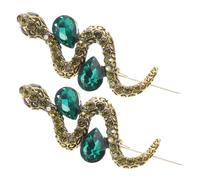 Healeved 2pcs Snake Brooch Pin Vintage Style Brooches for Women Animal Lapel Accessory Sparkle for Suit Coat