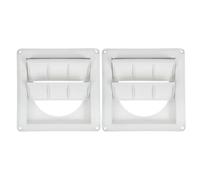 Healeved 2pcs Square Plastic Dryer Vent Cover with Detachable Louvered Panel for Effective Airflow, Easy Installation, for Bathroom and Rv Wall Vent Covers