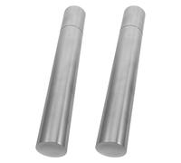 Healeved 2pcs Stainless Steel Birth Certificate Tube Document Storage Case for Home Office Use as Certificate Protector Sleeve