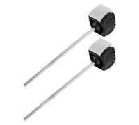 Healeved 2PCS Stainless Steel Kick Drum Pedal Beaters with Ergonomic Grip Corrosion-resistant Drum Pedal Hammer Heads Percussion Instrument Replacement Parts for Studio and Live Performance