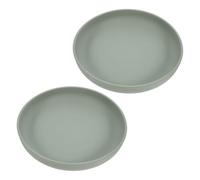 Healeved 2pcs Suction Cup Spill Plate Round Silicone Spill Scoop Bowl for Elderly Disabled Dining Use Suction Feeding Bowl Plate