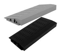 Healeved 2pcs Threshold Ramp for Sweeping Robot Plastic Transition Strip with High Friction Material Fast Installation Easy Doorstep Crossing Non-slip Pads for Indoor Steps and Entryways