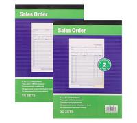 Healeved 2Pcs Ticket Receipt Book A5 with Waterproof Tear-Resistant Cover, Lightweight Duplicate Invoice Book for Restaurant and Retail Invoice Management