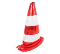 Healeved 2Pcs Traffic Cone Foil Balloons Self-Standing Racing Party Decorations for Birthday Car Track Theme Suitable for Boys and