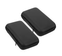 Healeved 2pcs Travel Electronic Organizer Bags Cable Pouch USB Cord Storage Case for Power Adapters Memory Cards and Chargers Portable Tampon Case Black