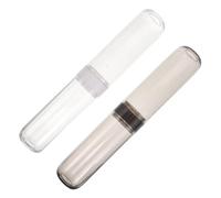 Healeved 2pcs Travel Toothbrush Case with Detachable Plastic Holder and Compact Toothpaste Storage Cup for Travel and Dorm Use