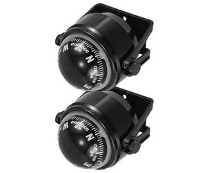 Healeved 2pcs Truck Dashboard Compass with Precise Magnetic Declination Adjustment and Easy-to-read Interface, Abs Material Vehicle and Kayak Compass for Outdoor Adventure Navigation