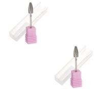 Healeved 2pcs Tungsten Nail Drill Bits for Manicure Cuticle Cleaner Gel Remover Easy Use Nail File Drill for Home Salon Enthusiasts