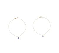 Healeved 2pcs Turkish Evil Eye Amulet Necklace with Blue Eyes Pendant Gold Edged Protection Charm with Extension Chain for Neck Wrist Car Symbol of Luck and Fortune