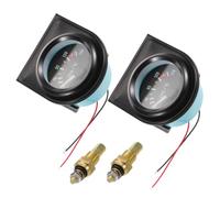 Healeved 2pcs Universal Car Oil Temperature Gauge 12v Analog Meter with Pointer Style, Metal round Design, Accurate Display and Easy Installation for Automotive Dashboard Modification