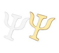 Healeved 2pcs Vintage Alloy Alphabet Letter Brooch Pins for Women, Creative Psychology English Lapel Pins in Gold and Silver, Fashion Jewelry Accessories for Clothes and Hats