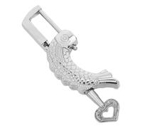 Healeved 2pcs Vintage Fish Shaped Mini Padlocks with Keys, Antique Decorative Suitcase Locks for Luggage, Cabinet, Purse, Toolbox Security, Traditional Chinese Style