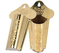 Healeved 2pcs Wall Hanging Iron Incense Burners Temple Censers Retro round Flat Incense Cone Holders for Home Altar Balcony Worship and Buddhist Rituals in Gold