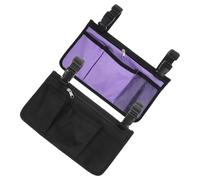Healeved 2pcs Wheelchair Side Hanging Bag Wheelchair Armrest Organizer Oxford Cloth Storage Pouch for Outdoor Travel and Daily Use