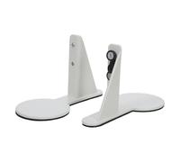 Healeved 2pcs White Carbon Steel Pegboard Desk Mount Brackets with High Load Capacity and Easy to Wipe Clean Surface, Desktop Pegboard Panel Support for Home and Workspace