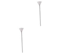Healeved 2pcs White Fan Shape Facial Brush Wooden Handle for Skin Care Application Smooth Coverage for Easy to Use Around Eyes and Nose Areas