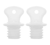Healeved 2pcs White Plastic Hot Water Bottle Plug Caps, Lightweight and Fits Most Hot Water Bags, Replacement Sealing Stopper for Anti-Leak Protection in Cold Therapy