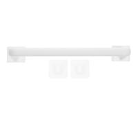 Healeved 2pcs White Plastic No-Drill Towel Rack with Self Adhesive 24.5Cm Space-Saving Bathroom and Kitchen Towel Holder