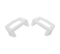 Healeved 2pcs White Rv Roof Rack Grab Handles with Luggage Tie-Down Straps, Camper Car Top Mount Pull Handles for Camping and Travel Accessory