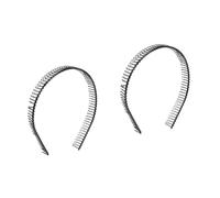 Healeved 2pcs Women Metal Teeth Comb Headband Black Wide Tooth Hairband for Elderly Women Unique Everyday Style