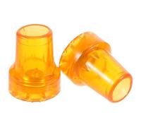 Healeved 2pcs Yellow Plastic Cane Tips and Crutch Tips Replacement Thickened Design Providing Greater Balance and Stability for Walking Poles and Crutches