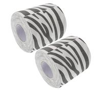 Healeved 2pcs Zebra Print Toilet Paper Animal Print Bathroom Tissue Self Adhesive Wrap Fun Patterns Zebra Fabric Unbleached for Modern Bathroom Decor