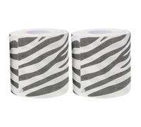 Healeved 2pcs Zebra Print Toilet Paper Bathroom Tissue Soft Comfortable Paper Roll with Unique 3D Embossed Design for Modern Bathroom Household