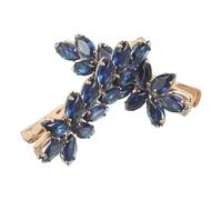 Healeved 2pcs Zircon Hair Clip Copper Accents Elegant Bling Barrette for Wedding Brides and Bridesmaids Secure Grip Hair Jewelry for Prom Party Updo