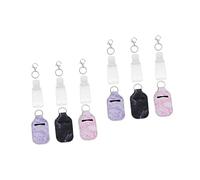 Healeved 2sets Empty Travel Lotion Bottles Marble Pattern Cover Refillable Squeeze Sub Bottles for Toiletries Neoprene Holders and Buckles for Outdoor Use