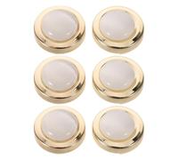 Healeved 3 Pairs round Button Cuff Covers for Women and Men, Alloy Embellished Button Clips with Clip-on Convenience, Classic Cat Eye Design for Tuxedo and Blouse, for Everyday Shirt or DIY