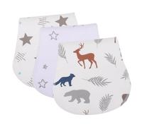 Healeved 3 pcs Cotton Burp Cloths Absorbent Soft Breathable Burping Cloths for Newborns and Boy Girl Gentle Skin with Wide Shoulder Coverage