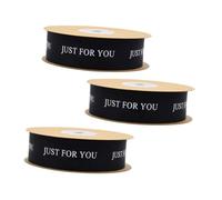 Healeved 3 Rolls Black Satin Wedding Ribbon Each Multifunctional Floral and Gift Wrapping Ribbon for Sewing Party Decorations Holiday Balloon DIY Crafting Chair Bows and Table Runners