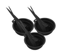 Healeved 3 Sets Hair Dye Tools Set Foldable Mixing Tint Bowl Ergonomic Brush Portable Dye Comb for Home Salon No-spill Design Professional Hair Coloring Kit for Women