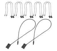 Healeved 3000pcs Black Hang Tag String Snap Fasteners, Small Loop Tag Attachments for Clothing, Luggage, and Price Label Locking Hardware Clips for Retail Garment Tagging