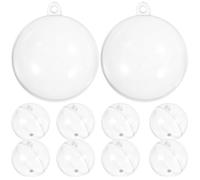 Healeved 30Pcs Clear Plastic Fillable Ball Clear Plastic Fillable Christmas Baubles Reusable DIY Ornament Balls for DIY Craft Projects Christmas Tree Wedding Party Decor - 5 cm