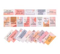Healeved 30Pcs Colorful Small Encouragement Cards with English Words for Students and Employees Motivational Quote Cards Office Accessory for Self-Inspiration and Stress Relief