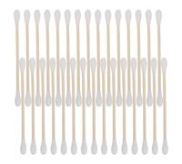 Healeved 30pcs Cotton Swabs with Wood Sticks for Facial Cleansing and Makeup Removal, Soft Cotton Tips for Ear Cleaning and Eyebrow Detailing, for Travel and Multi-scene Convenience