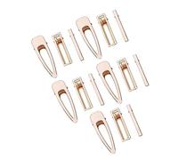 Healeved 30pcs Diy Metal Hair Clips Kit Assorted Sizes Single Prong Hairpins for Women and Girls Hair Accessories 8cm Waterdrop Hollow 6cm Slim Square Rectangle Bars for Styling and Securing