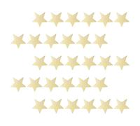 Healeved 30pcs Five-Pointed Star Wooden Craft Cutouts with Mini Hole Design and Smooth Surface Unfinished Wood Slices for Painting and Dyeing DIY Projects