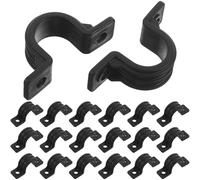 Healeved 30pcs Plastic Toilet Seat Riser Clamps 22mm Diameter Pipe Clips for Wheelchair and Home Commode Chair Accessories with Secure Attachment and Quick Mounting for Shower Use