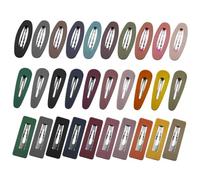 Healeved 30pcs Stylish Hollow Frosted Hairpins for Simple Bangs Barrettes with Teardrop Square Designs Side Hair Clips for Daily Hair