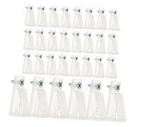 Healeved 30pcs White Plastic String Light Hanger Hooks with Screws Clips for Outdoor Christmas Lights Rope Wind Chimes Sturdy PP Indoor Outdoor Use