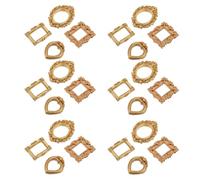 Healeved 32pcs Vintage Resin Mini Picture Frames for Table Display and Wall in Galleries, All-purpose Retro Photo Holders for Holiday-inspired Displays, DIY Crafts, and Jewelry Showcases