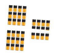 Healeved 36pcs Mini Glass Vial Bottles for Essential Oils Perfumes and Chemistry with Orifice Reducer Portable for Travel Lid Design