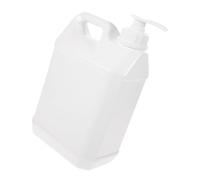 Healeved 3l Plastic Pump Dispenser Bottle Refillable Soap Lotion Container with Child-resistant Lid White, Sturdy Gallon Jug for Shampoo, Hand Wash, and Bathroom Use