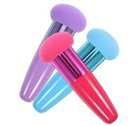 Healeved 3pc Professional Makeup Mushroom Head Powder Puff Natural Sponges Face Make-up Tools Full Coverage Concealer Brush Kit Diy Cosmetics Random Color