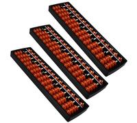 Healeved 3pcs 15-Column Chinese Bead Abacus for - Arithmetic Counting Math Learning, School Abacus for Early Education and Math Skills Development