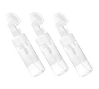 Healeved 3pcs 150ml Foaming Bottle with Brush Head, Press-type Mousse Foam Dispenser for Skincare and Household Soap, Refillable Foaming Hand Wash Pump