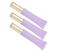 Healeved 3pcs 20ml Refillable Eye Cream Tube Massage Head Purple Frosted Design Essential Oil Dispenser for Daily Skincare Portable Makeup Tool for Travel